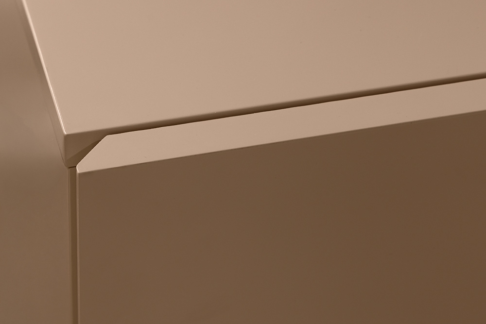 Design Nachtschrank COSMO 60cm greige Eiche zwei Schubladen