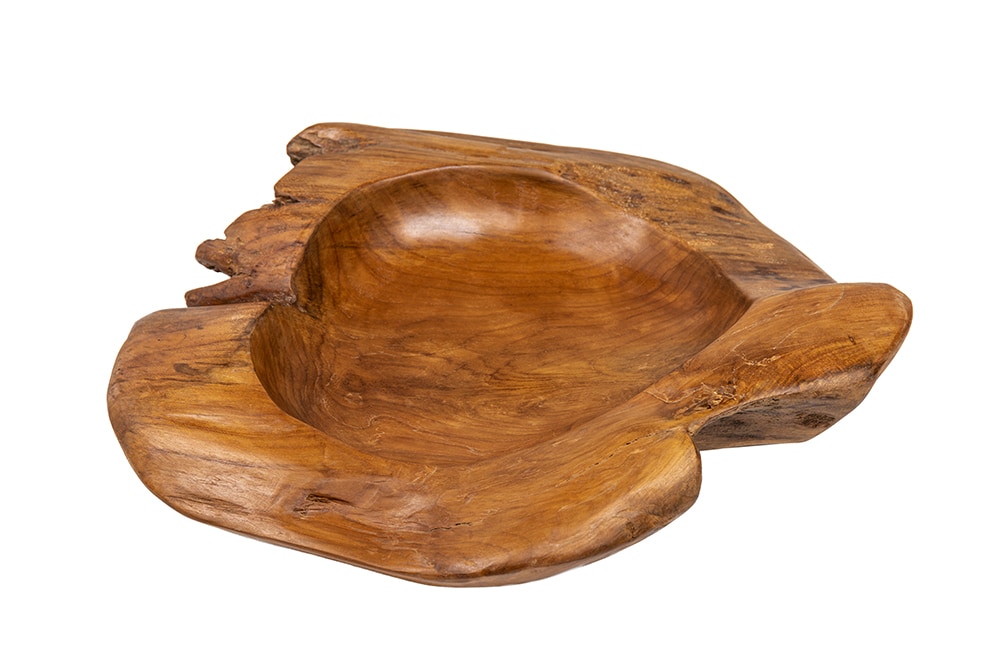 Massive Schale NATURE ROOT 50cm natur Teakholz Wurzelholz