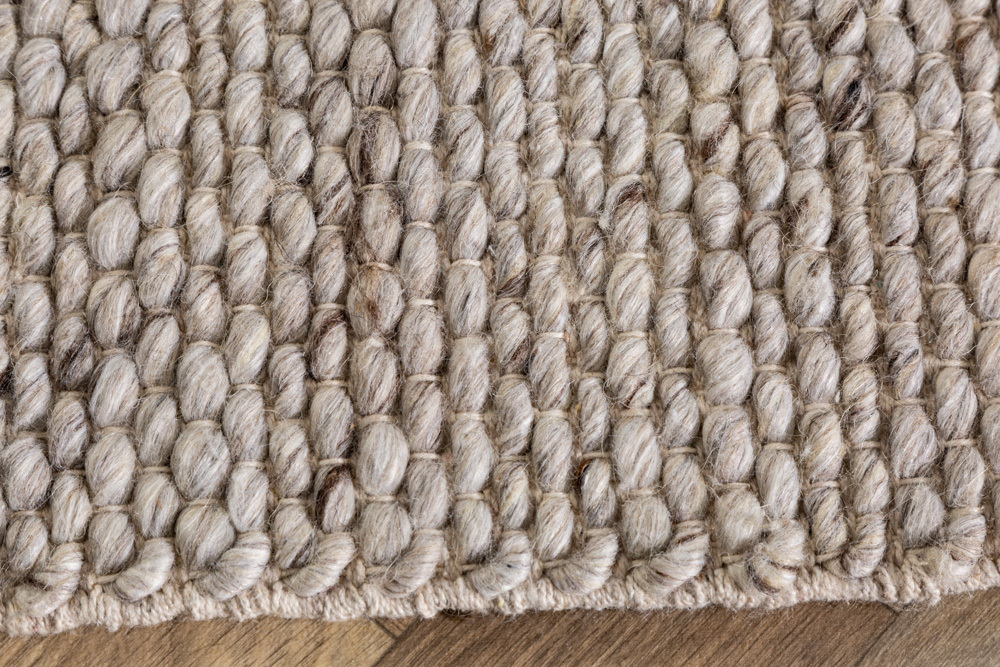 Design Teppich WOOL 240x160cm silbergrau aus Wolle