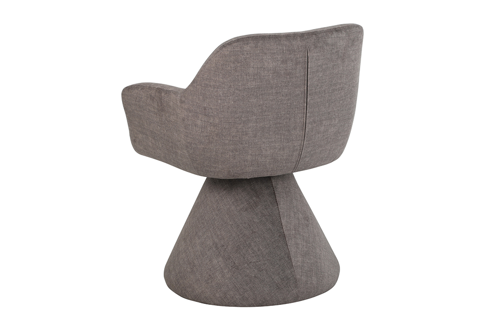 Drehbarer Stuhl AMBIENTO grau Vogue Velours Samt 180° mit Auto-Return Polsterstuhl