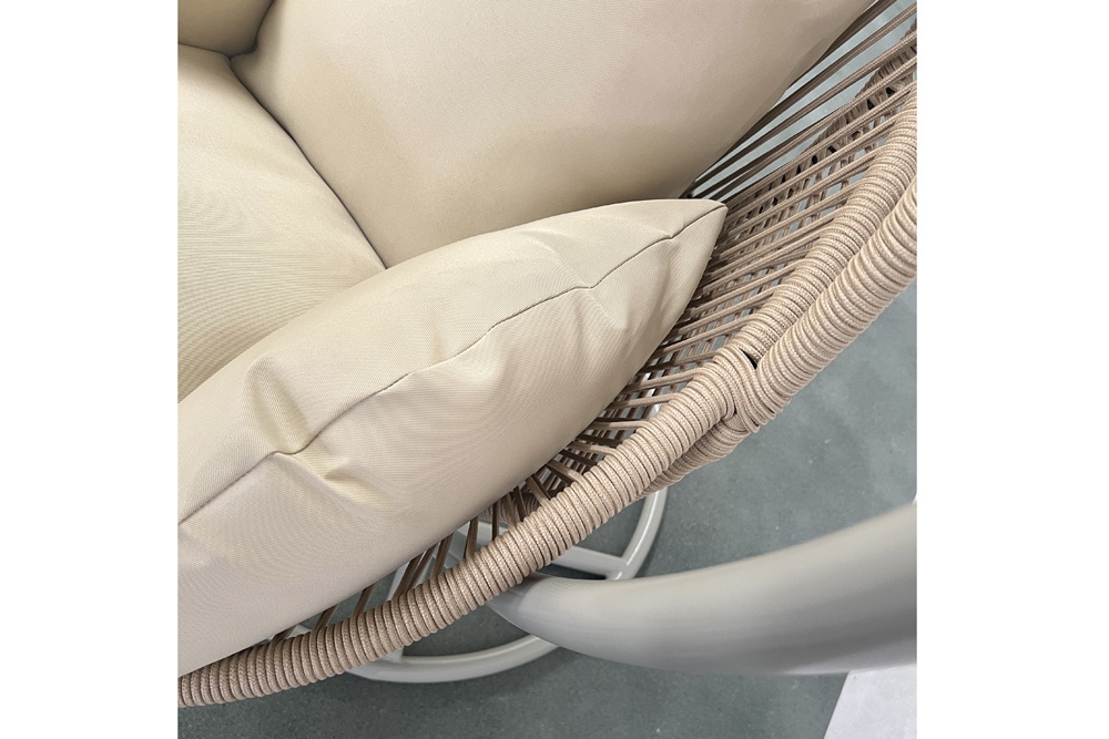 In- und Outdoor Hängesessel AIR ROPE beige greige inkl. Kissen