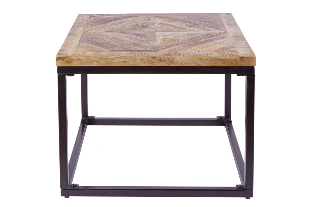 Massiver Beistelltisch INFINITY HOME 60cm Mangoholz Industrial Design