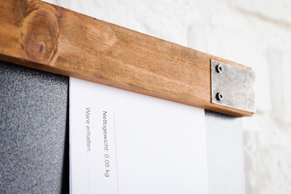 Praktisches Wandboard HERITAGE 80cm natur Pinie 6 Haken Kreidetafel Schlüsselbrett