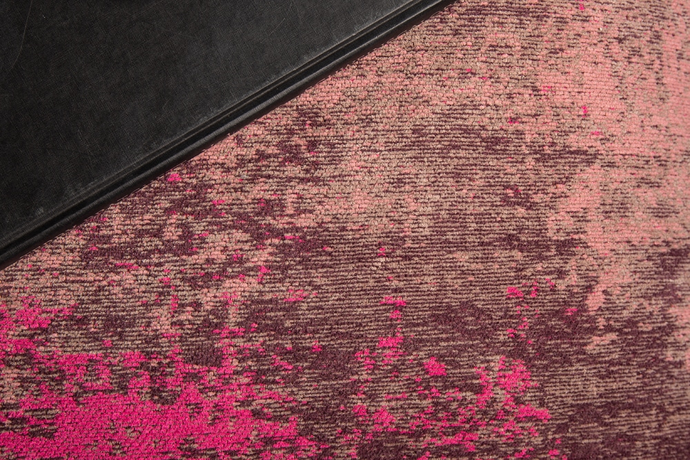 Design Bodenkissen XL MODERN ART 70cm rot pink abstraktes Muster Sitzpouf