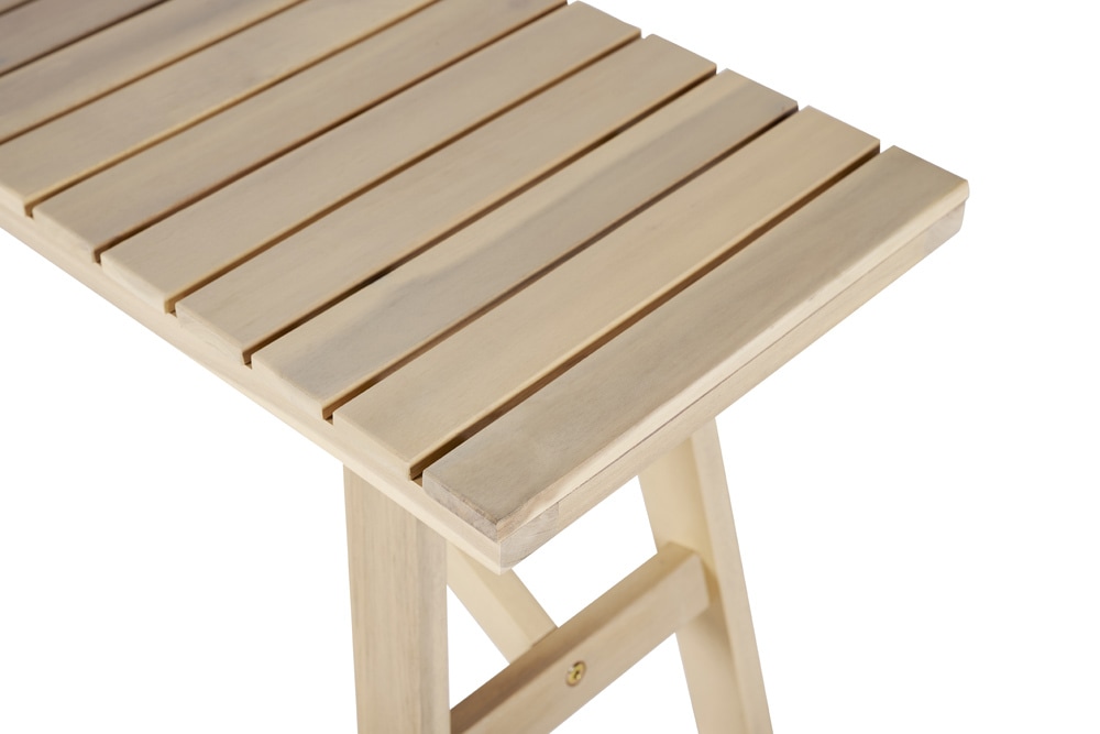 In- und Outdoor Sitzbank BALI 110cm natur hell Akazienholz wetterfest Balkonbank