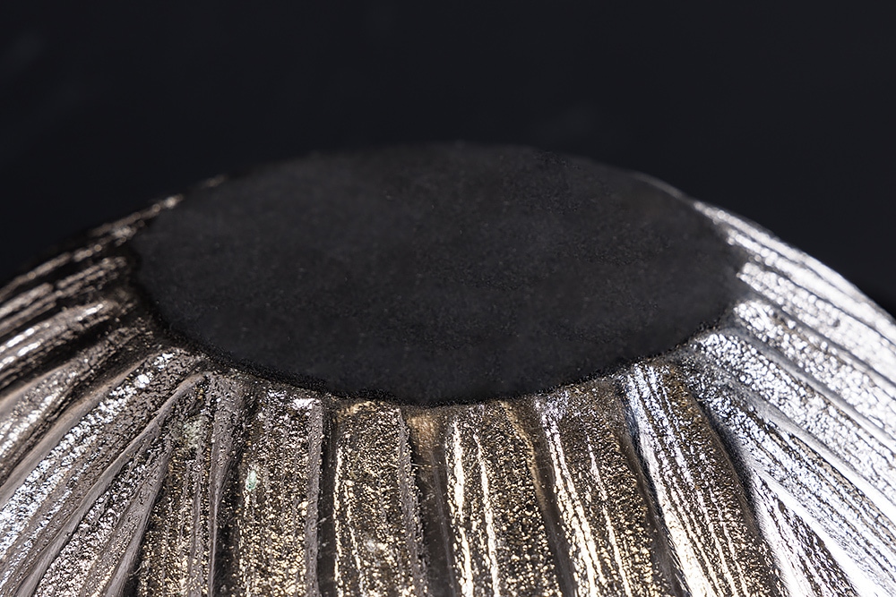 Handgefertigte Deko-Vase ELEGANCE 25cm silber Hammerschlag Design