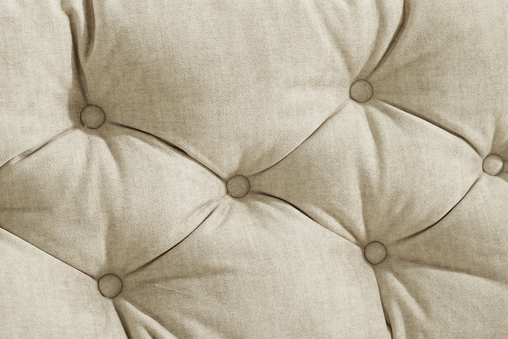 Modernes Ecksofa MARRAKESCH 265cm beige Samt 3-Sitzer inkl. Kissen Ottomane rechts