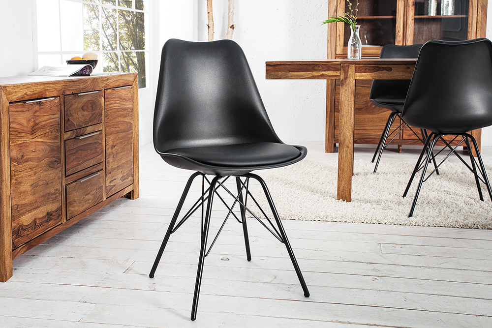 Retro Stuhl SCANDINAVIA MEISTERSTÜCK schwarz