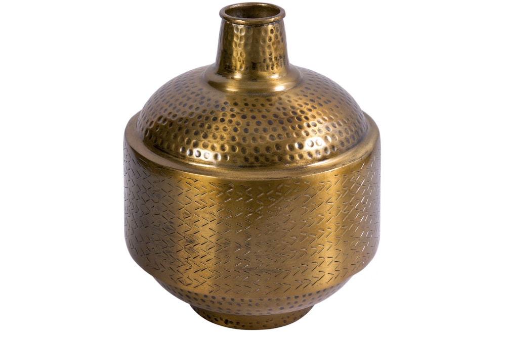 Elegante Vase ORIENT 35cm gold Hammerschlag Design