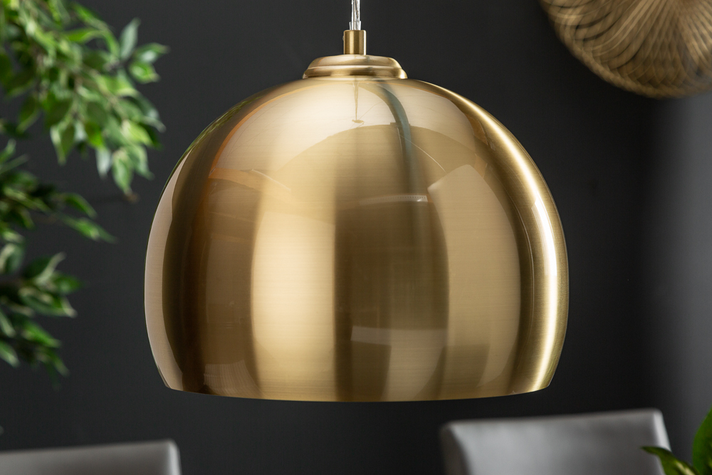 Moderne Hängeleuchte GOLDEN BALL 30cm gold Hängelampe höhenverstellbar