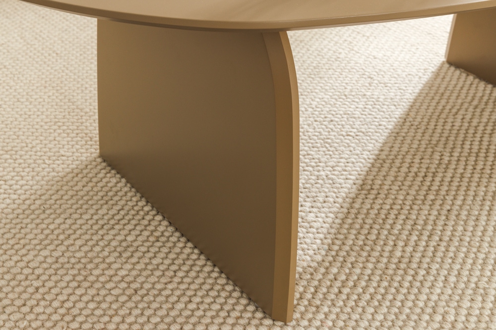 Design Couchtisch ORBIT 120cm greige organische Form