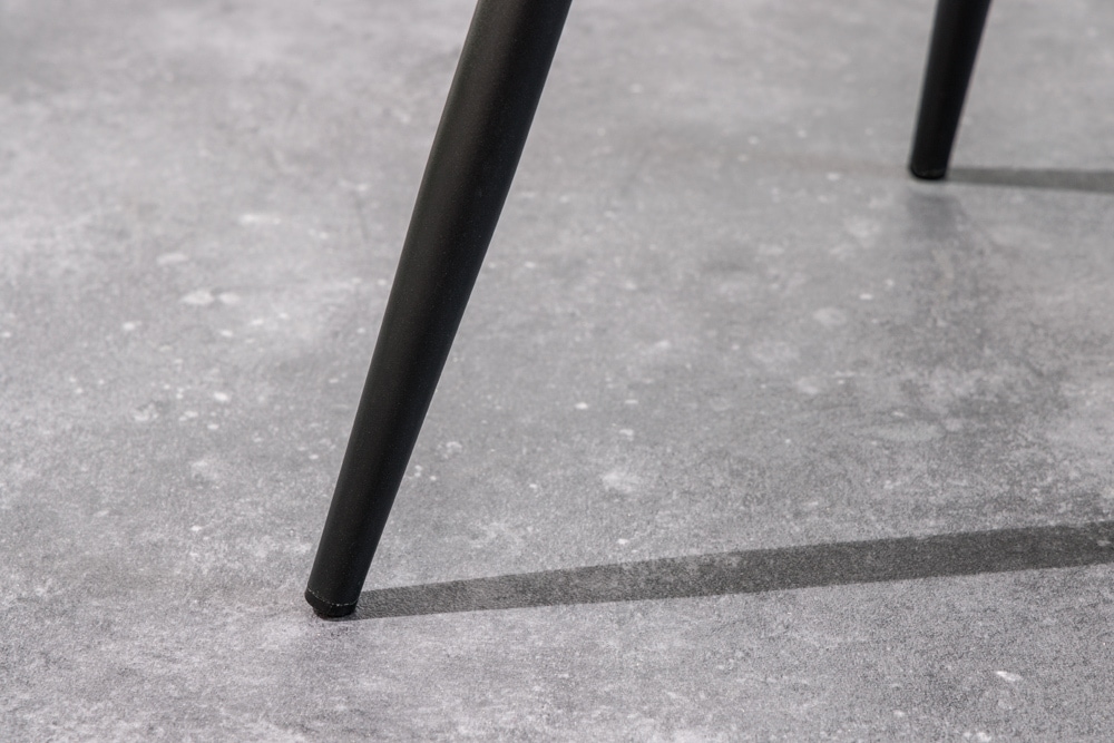 Moderner Stuhl DESIGNO greige schwarz Kunststoff Gartenstuhl mit Armlehnen Indoor Outdoor