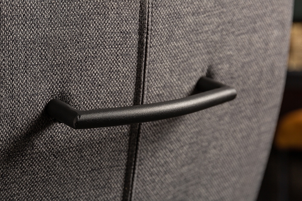 Moderner Freischwinger Stuhl COMFORT grau mit Komfortgriff