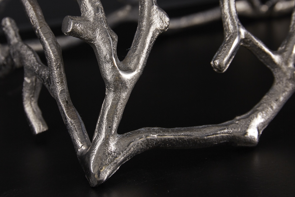 Eleganter Kerzenhalter ABSTRACT 60cm silber für 4 Kerzen