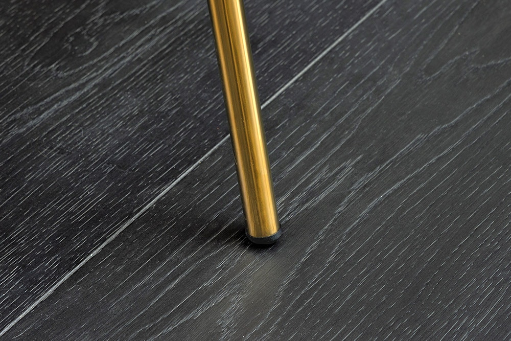 Design Stuhl NOBLESSE champagner beige Samt golden verchromtes Metallgestell