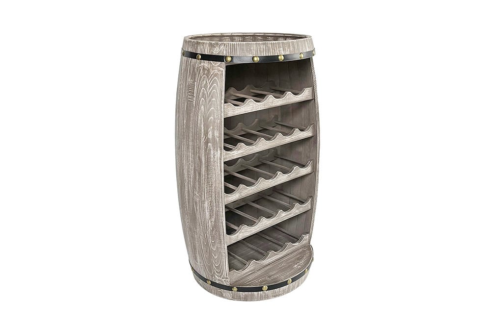 Authentisches Weinregal BODEGA 80cm natur Pinie Weinfass Shabby Chic