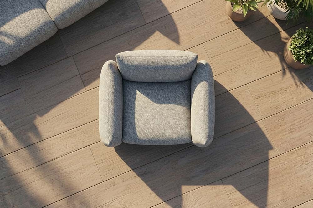 In- und Outdoor Gartensessel SEAHAWK anthrazit Aluminium Olefin 1-Sitzer Sofa wetterfest