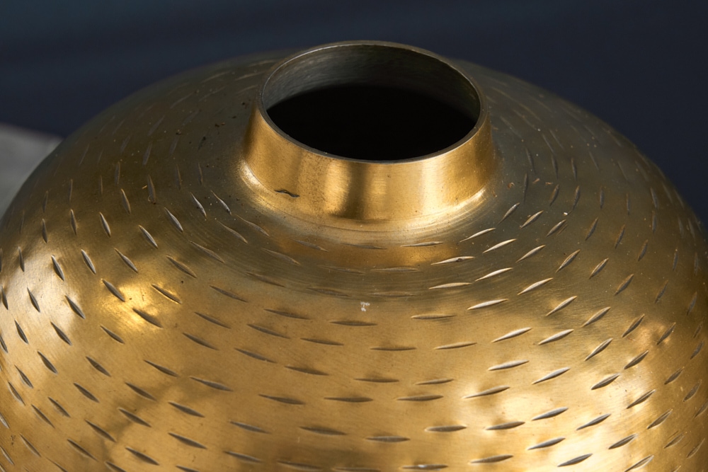 Elegantes Vasen 2er Set ORIENTAL 32cm gold im Rice Hammerschlag Design