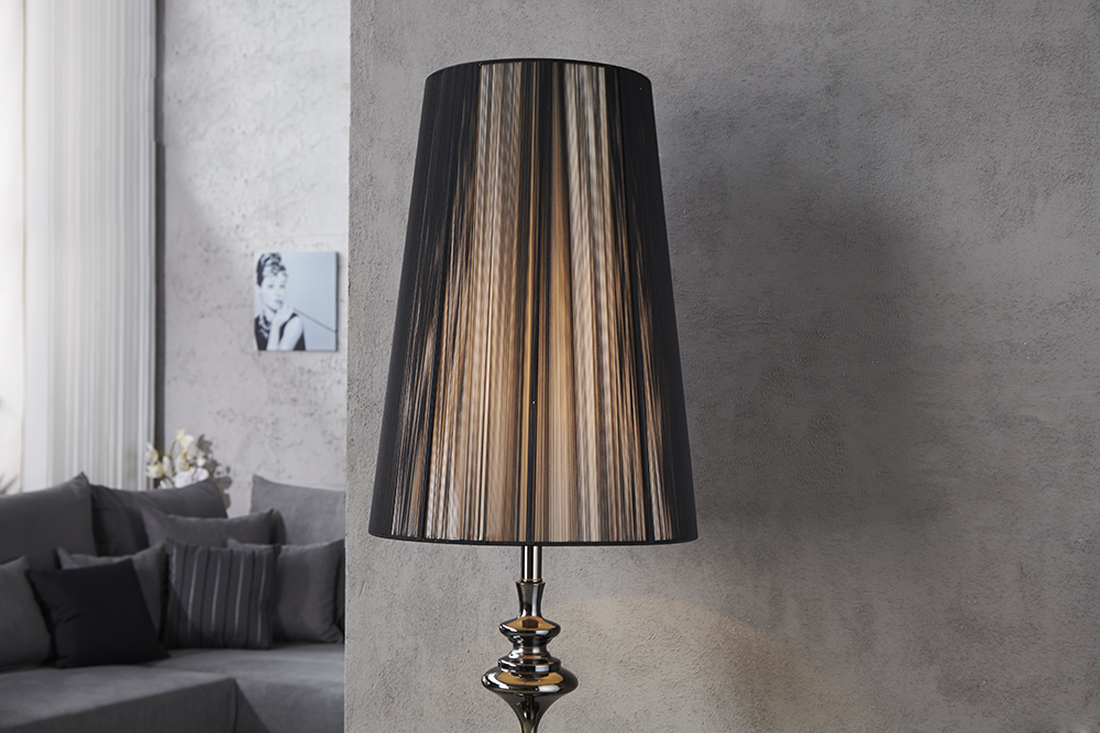 Edle Design Stehlampe LUCIE 160cm schwarz Barock Stil Stehleuchte Edle Design Stehlampe LUCIE 160cm schwarz Barock Stil Stehleuchte