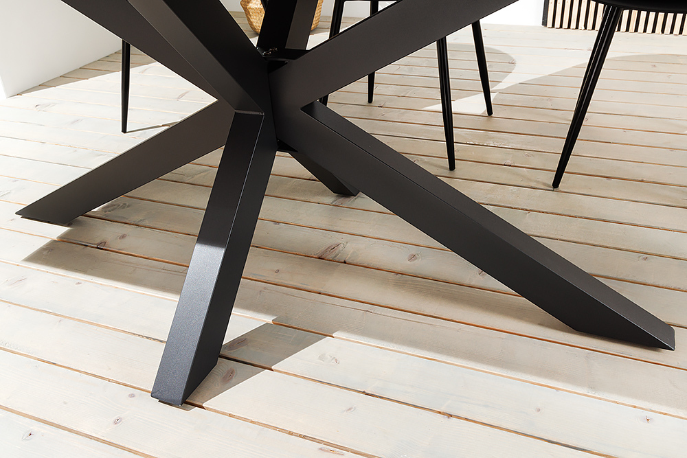 In- und Outdoor Esstisch GALAXIE 200cm anthrazit Keramik Aluminium wetterfest