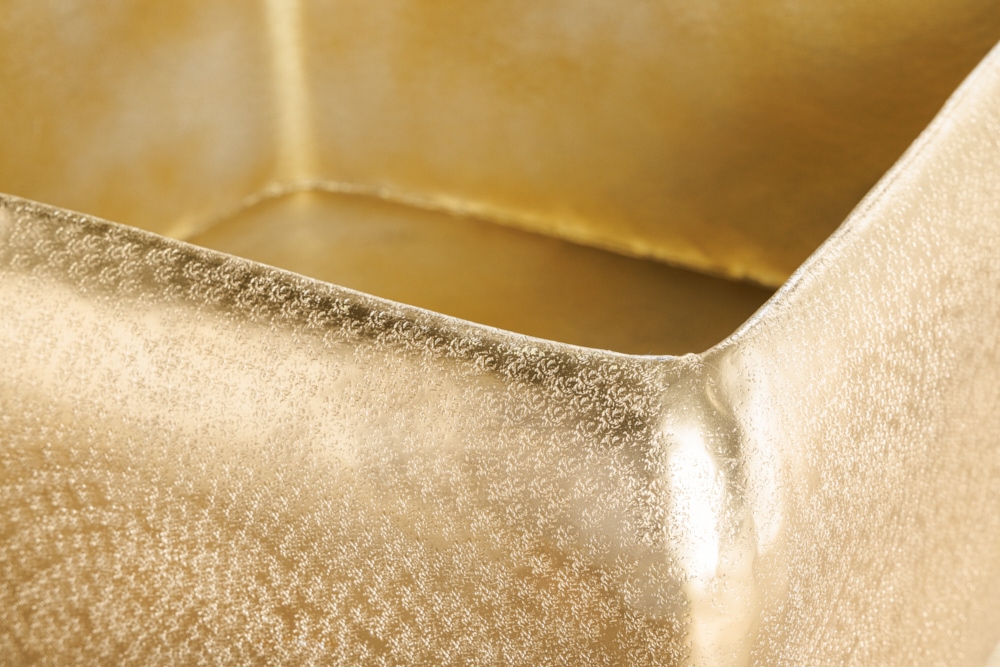 Design Couchtisch UNIT 70cm gold Metall Hammerschlag handmade