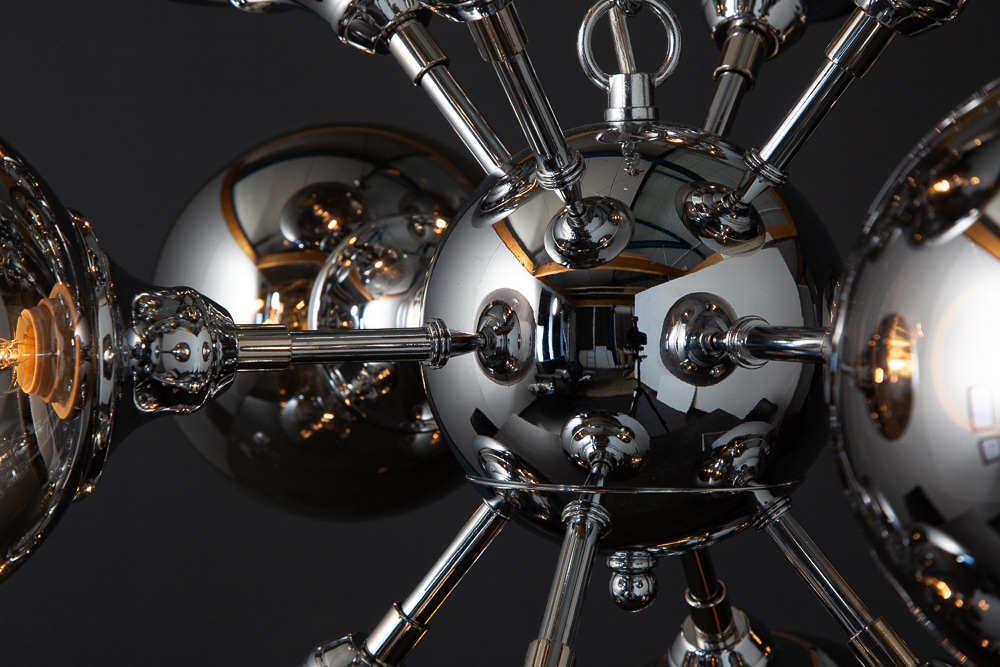 Extravagante Hängeleuchte GALAXY 72cm silber Hängelampe Modern Design