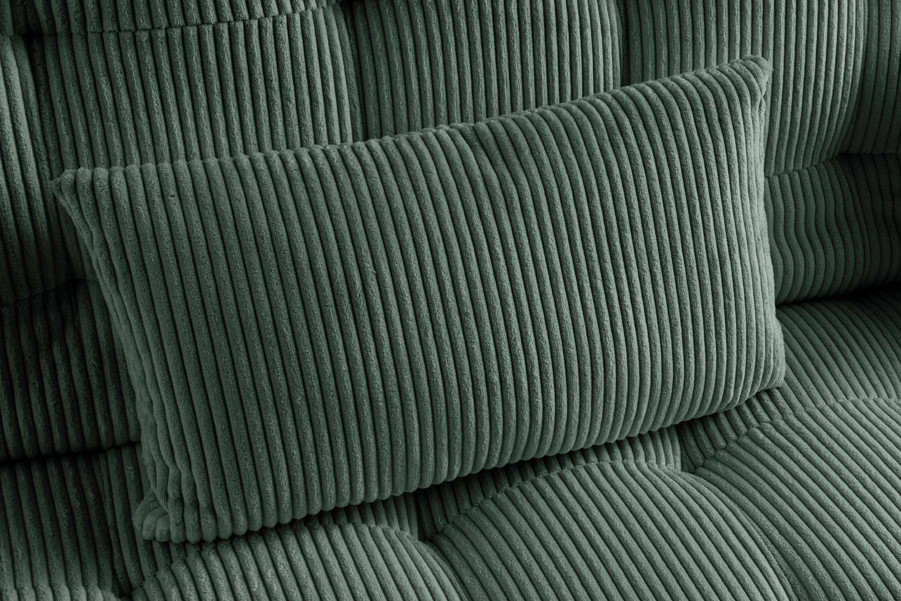 Modernes Schlafsofa JAZZ 190cm grün Cord 3-Sitzer Couch
