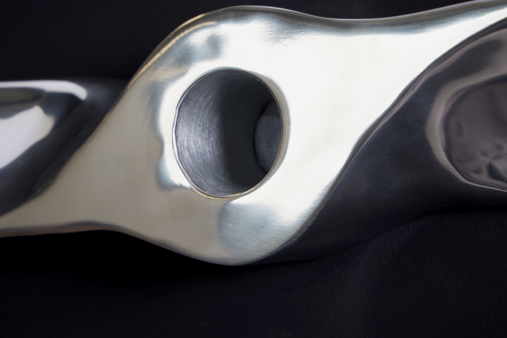Authentische Wanddekoration SCREW II 110cm silber Flugzeug Propeller