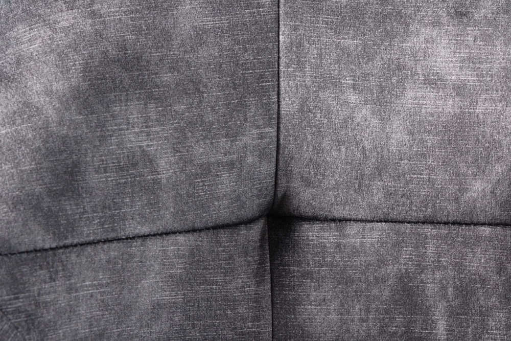 Design Stuhl LOFT dunkelgrau Samt drehbar Metallgestell schwarz mit Armlehne