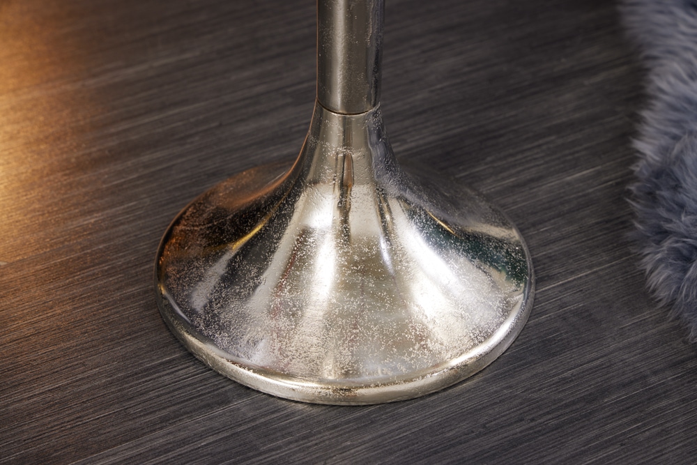 Dekorativer Sektkühler CHAMPAGNE 80cm antik silber handmade Metall Flaschenkühler