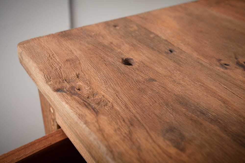 Massives Weinregal HEMINGWAY 56cm recyceltes Massivholz Weinschrank für 16 Flaschen