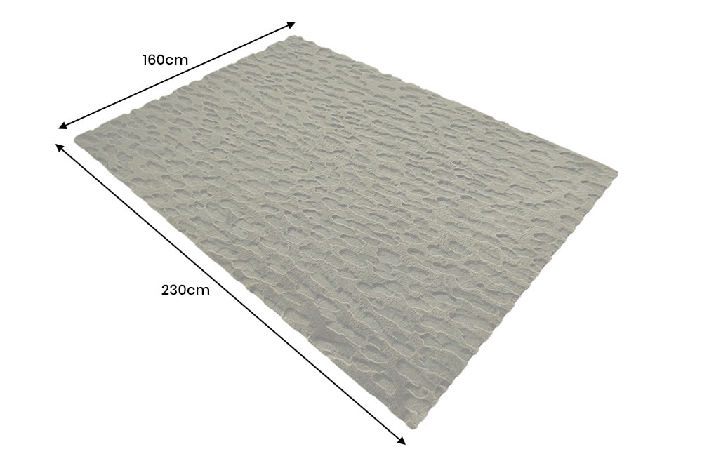 3D Hochflor Teppich DUNE 230x160cm dunkelgrün Hoch-Tief-Effekt