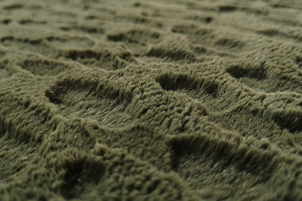 3D Hochflor Teppich DUNE 230x160cm dunkelgrün Hoch-Tief-Effekt