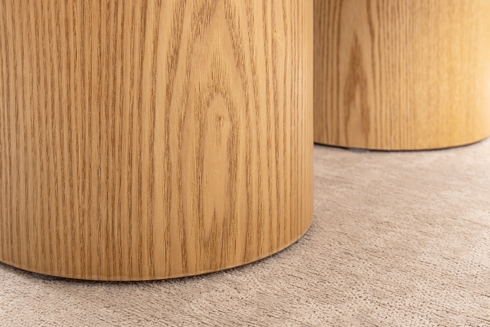 Stilvoller Couchtisch ORGANIKO 130cm natur Eiche organische Form