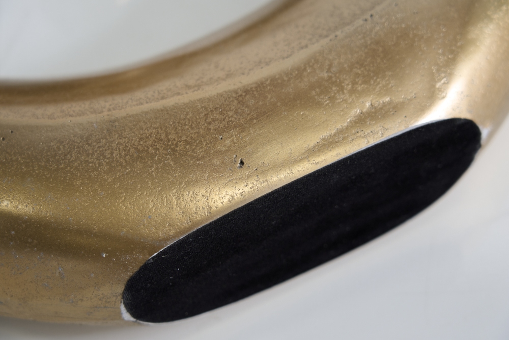 Moderne Vase WAVE XL 106cm gold Aluminium poliert Dekoration