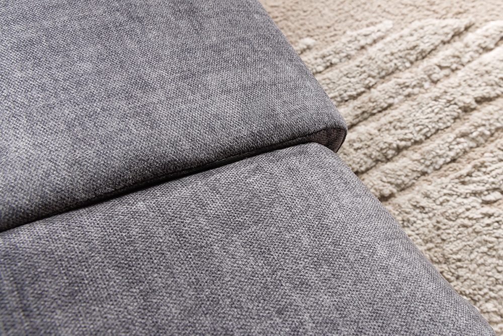 Bett SWING 180x200cm grau Vogue Seiden Samtstoff