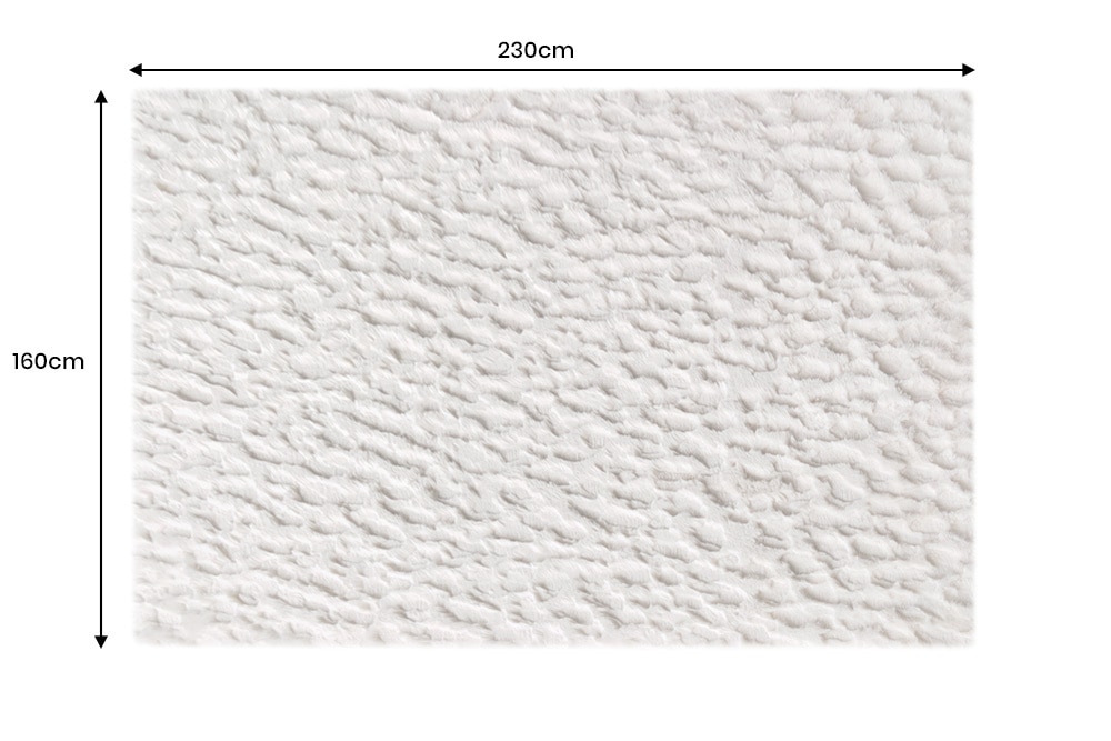 3D Hochflor Teppich DUNE 230x160cm beige Hoch-Tief-Effekt