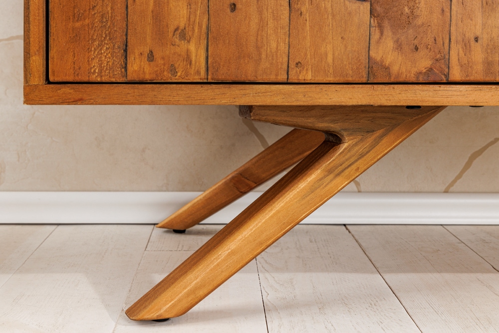 Massives Sideboard FINCA 150cm vintage braun recyceltes Pinienholz