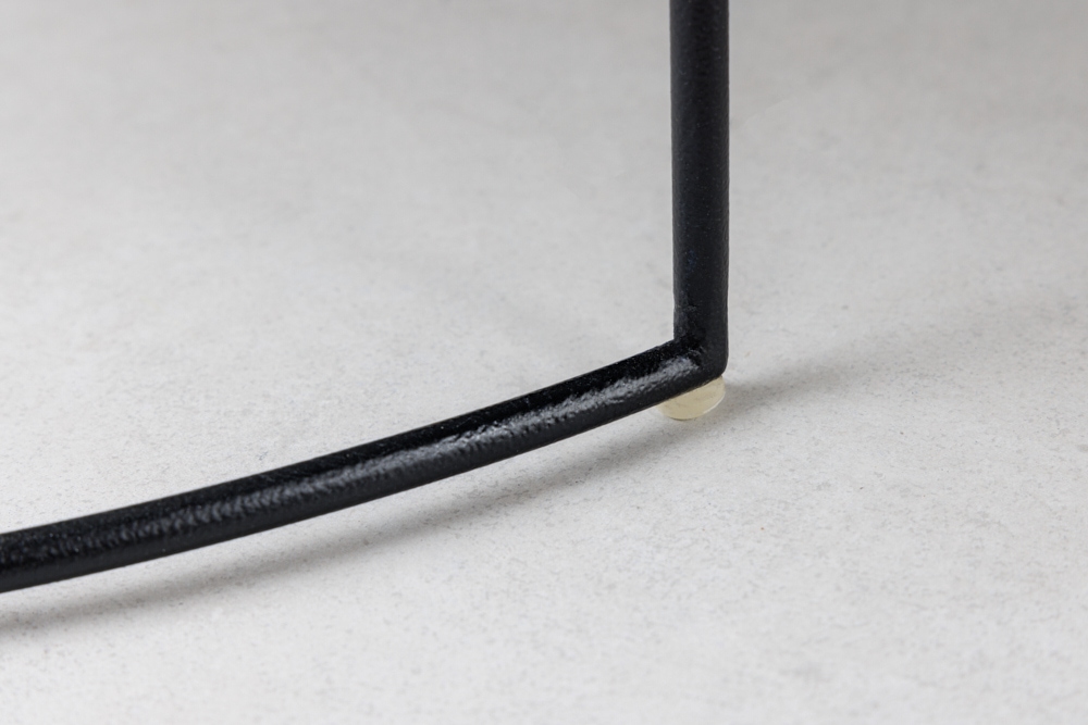 2er Set Runde Couchtische ELEMENTS 60cm gold schwarz Metall Tabletttisch Beistelltisch handmade