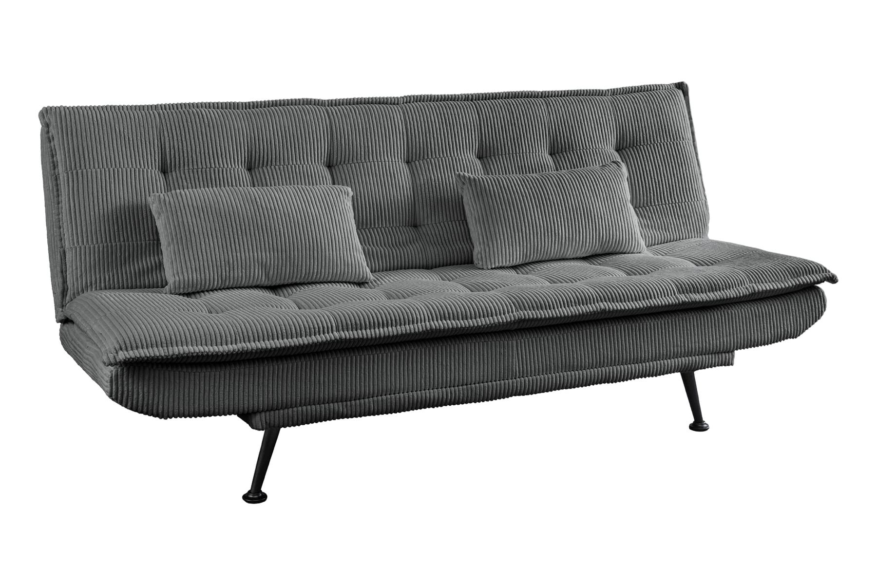 Modernes Schlafsofa JAZZ 190cm grau Cord 3-Sitzer Couch