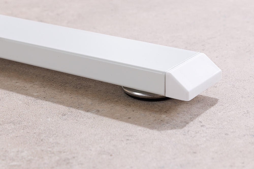 Höhenverstellbarer Schreibtisch WHITE DESK 140cm weiß Metallgestell Bürotisch