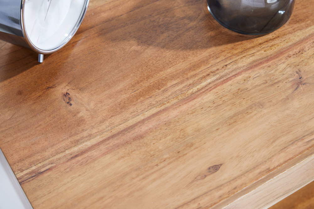 Hängender Nachttisch PURE 50cm braun Akazie Massivholz honey finish Schublade