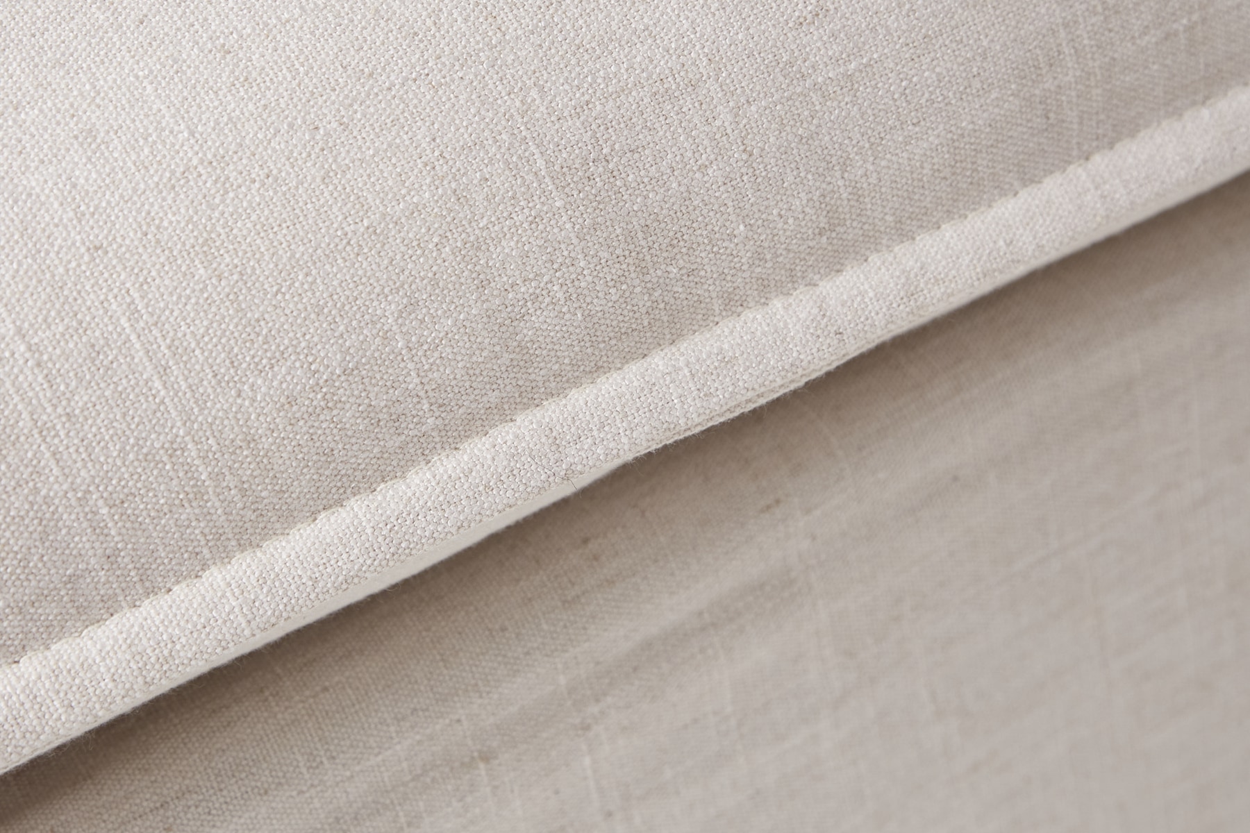 Großes 3-Sitzer Sofa HEAVEN 200cm natur beige Leinenstoff Federkern Hussensofa