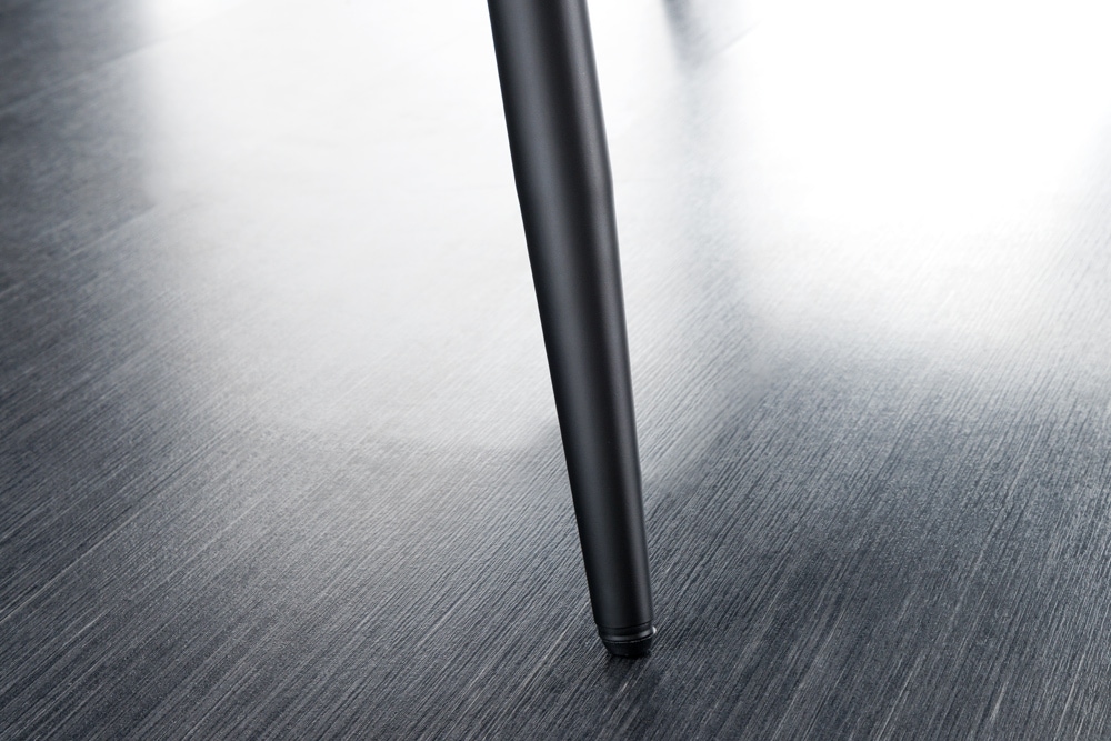 Design Sitzbank TURIN 160cm silbergrau Samt schwarz Metall Armlehne