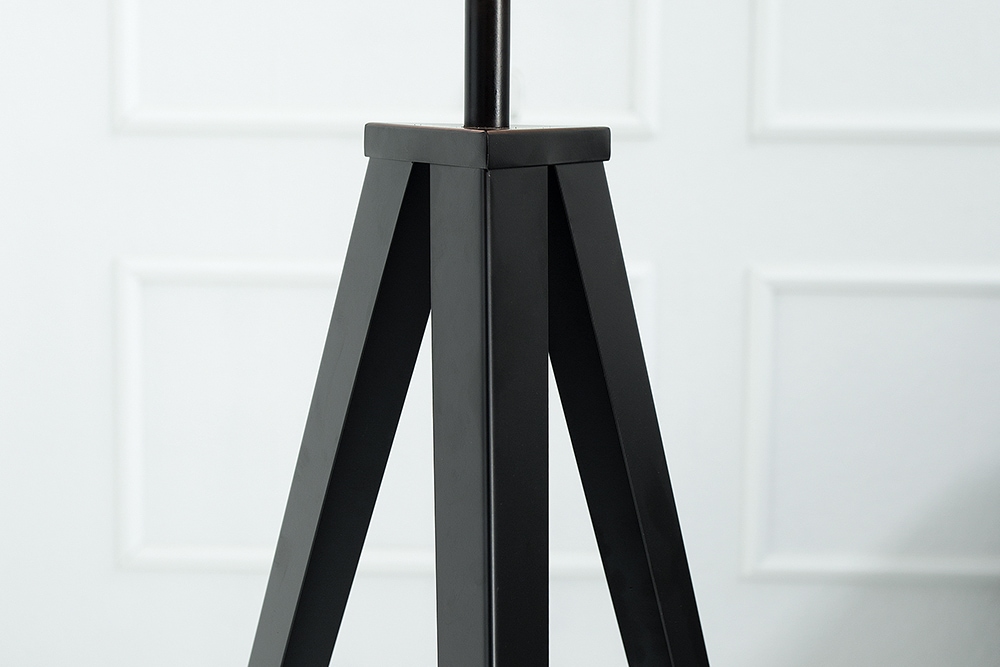 Elegante Stehlampe TRIPOD 145cm schwarz Retro Stehleuchte
