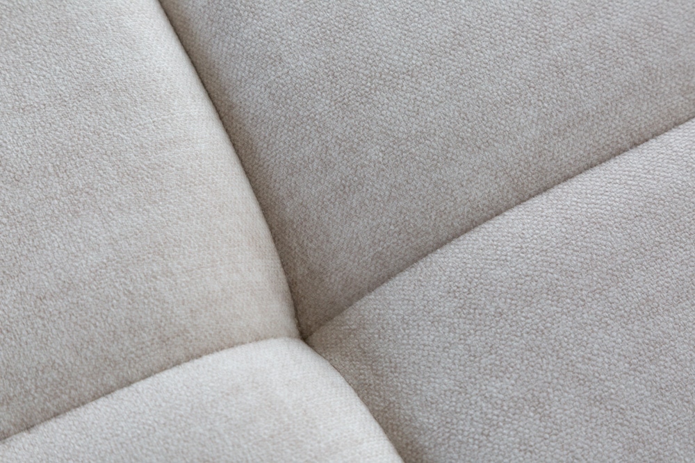 Extravaganter Hocker ELEGANCIA 110cm champagner beige Vogue Velours Samt Ziersteppung