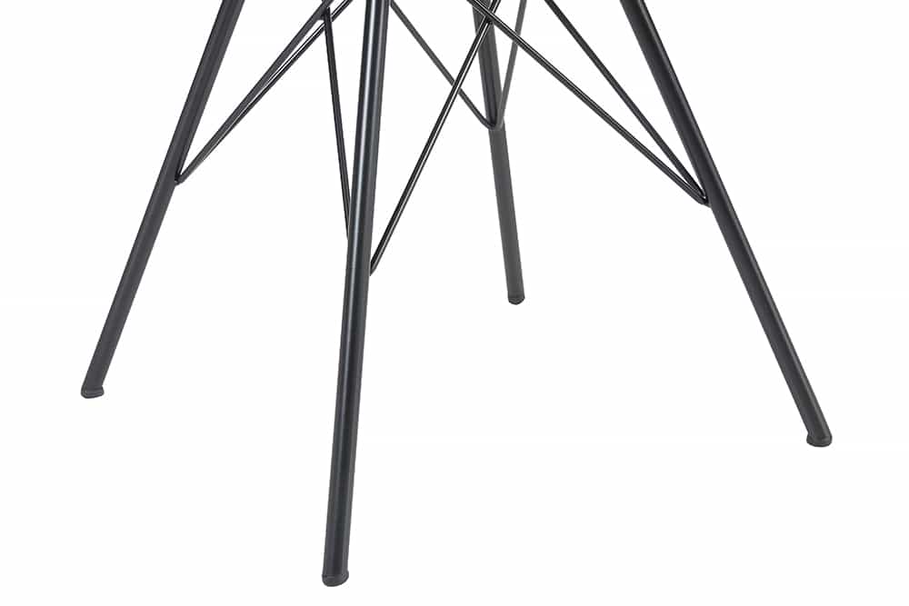 Design Stuhl SCANDINAVIA MEISTERSTÜCK beige grau Chenille schwarz Metallgestell