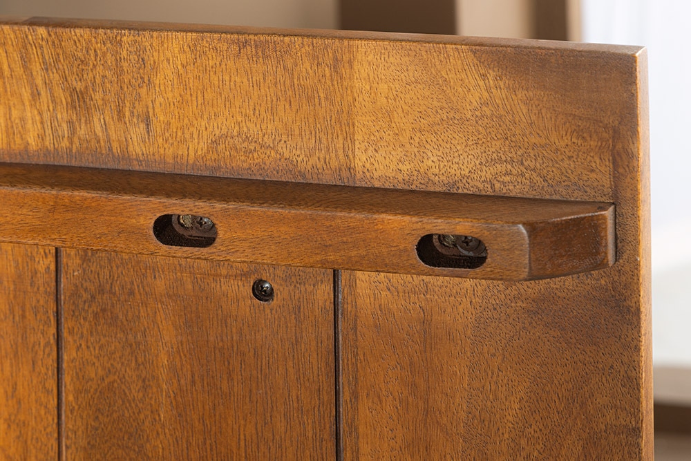 Design Sideboard ARCADIA 160cm braun Mangoholz mit Bogenfront