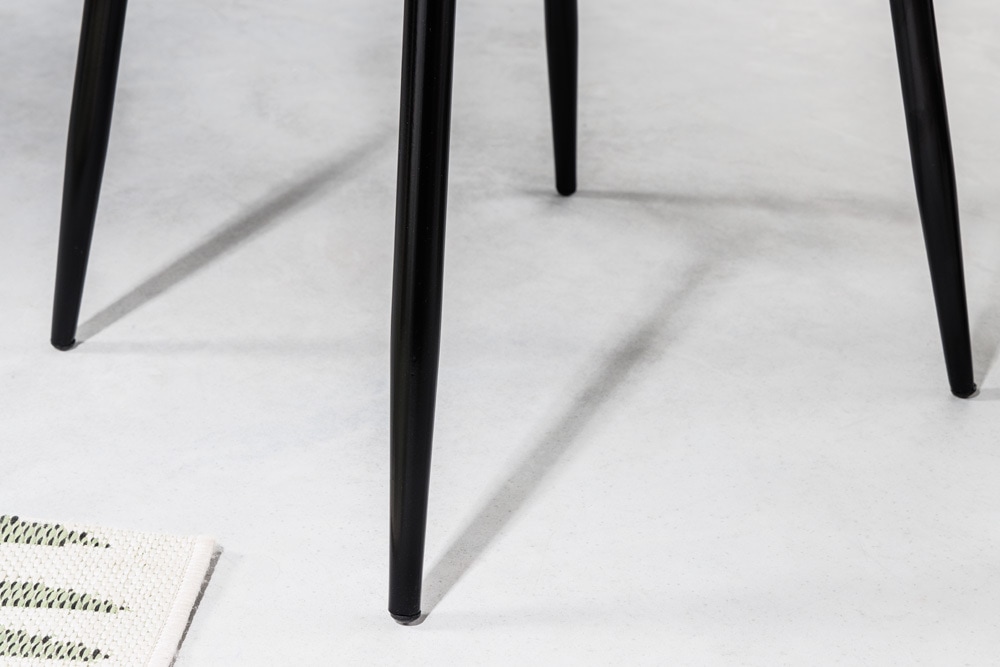 Moderner Stuhl DESIGNO schwarz Kunststoff Gartenstuhl mit Armlehnen Indoor Outdoor