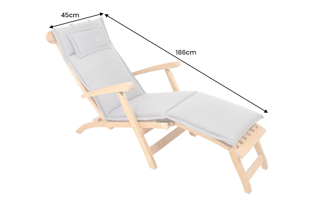 Outdoor Kissen ROG 45x186cm grün Sitzkissen Polster-Auflage für Deckchair